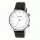 Simplify The 3300 World Time Zone Leather Strap Watch, Black/White, Standard SIM3301