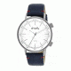 Simplify The 3300 World Time Zone Leather Strap Watch, Navy/White, Standard SIM3302