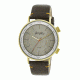 Simplify The 3300 World Time Zone Leather Strap Watch, Dark Brown/Gold, Standard SIM3305