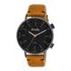 Simplify The 3300 World Time Zone Leather Strap Watch, Orange/Black, Standard SIM3307