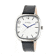 Simplify The 3500 Leather Strap Watch, Charcoal/Silver, Standard SIM3502
