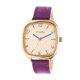 Simplify The 3500 Leather Strap Watch, Plum/Gold, Standard SIM3507
