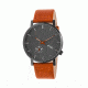 Simplify The 3600 Leather Strap Watch, Orange/Charcoal, Standard SIM3607