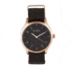 Simplify The 5600 Leather-Band Watch, Black/Dark Brown, SIM5605