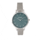 Simplify The 5800 Mesh Bracelet Watch, Silver/Teal, SIM5802