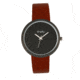 Simplify The 6000 Leather-Band Watch, Black/Dark Brown, SIM6006