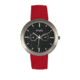 Simplify The 6100 Canvas Overlay Strap Watch, Black/Red, SIM6105