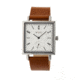 Simplify The 5000 Leather-Band Watch, Silver/Brown SIM5003