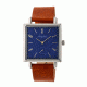 Simplify The 5000 Leather-Band Watch, Navy/Brown SIM5004