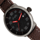 Simplify The 7100 Leather-Band Watch w/Date, Black/Dark Brown, One Size, SIM7106