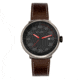 Simplify The 7100 Leather-Band Watch w/Date, Black/Dark Brown, One Size, SIM7106