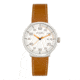 Simplify The 7100 Leather-Band Watch w/Date, Silver/Brown, One Size, SIM7102