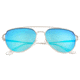 Sixty One Sunglasses Nudge Polarized Sunglasses - Unisex, Silver/Blue, One Size, SIXS106SL