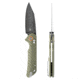 Skallywag Tactical Mako II Folding Knife, 3.5in, D2, Drop Point Blade, G10, OD Green Handle, Mako II - OD Green