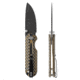 Skallywag Tactical Searoach Folding Knife, 2.75in, D2 Steel, G10 Handle, Black/Tan, The Searoach-Black &amp; Tan