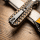 Skallywag Tactical Searoach Folding Knife, 2.75in, D2 Steel, G10 Handle, Black/Tan, The Searoach-Black &amp; Tan