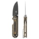 Skallywag Tactical Sea Roach Folding Knife, 2.75in, D2 Steel, G10 Handle, Black/Tan, The Searoach-Black &amp; Tan