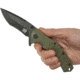 SKIF Knives Griffin BSW Olive Folding Knife, 5in Closed, 3.75in Black Stonewash Finish 9Cr18MoV Blade, OD Green G10 Handle, 422SEBG