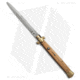SKM AB 13 Italian Stiletto Automatic Folding Knife, 6.00in, Stainless Steel, Bayonet Blade, Olive Wood, Wood Handle, Wood/Steel, 13.00 inch, BHQ-75670