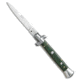Skm SKM AB 9" Italian Stiletto Automatic Knife Light Green Pakka 4" Satin Bayo, Green, Stainless Steel, adult, BHQ-51008