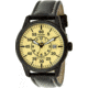Skytimer 510605426 Automatic Pilot Mens Watch - Leather Strap, Yellow Dial