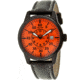 Skytimer 510605427 Automatic Pilot Mens Watch - Leather Strap, Orange Dial