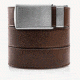 SlideBelts Animal Friendly Belt, Brown/Silver, Up to Size 48 Waist MOCHA2SIL-3XL