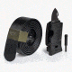 SlideBelts Survival Belt, Black Strap-Matte Black Buckle, 55in Long, 1.5in Wide SURVBELT-BLKMATTBLK-48