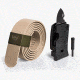SlideBelts Survival Belt, Desert Tan Strap-Matte Black Buckle, 55in Long, 1.5in Wide SURVBELT-TANMATTBLK-48