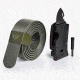 SlideBelts Survival Belt, Olive Drab Strap-Matte Black Buckle, 55in Long, 1.5in Wide SURVBELT-OLVMATTBLK-48