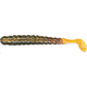 Slider Bass/Walleye Grub, 3, 3in, Orange Tail, SBGF13-W