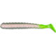 Slider Bass/Walleye Grub, 3, 3in, Pearl White/Chartreuse Tail, SBGF35-W
