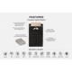 SLNT Faraday Phone Sleeve, Black Leather, Extra Large, SPS-XLBL