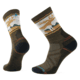 Smartwool Hike Light Cushion Mountain Moose Crew Socks - Mens, Military Olive, Small, SW002686D11100S000