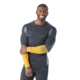 Smartwool Intraknit Thermal Merino Base Layer Colorblock Crew - Mens, Charcoal/Honey Gold, Small, SW016453M371-S