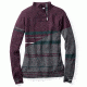 Smartwool Isto Sport Stripe Sweater, Bordeaux H, Small, SW010203587S