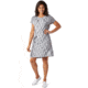 Smartwool Merino Sport Short Sleeve Dress - Womens, Barely Blue Zig Zag Print, Medium, SW016235D81-M