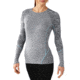Smartwool NTS Light 195 Crew - Womens-Printed Silver Grey Heather-Large