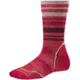 PhD Outdoor Light Crew Sock - Womens-Hibiscus-Large