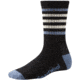 Smartwool Striped Hike Light Crew Sock - Women's-Charcoal/Blue Steel-Small