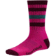 Striped Hike Light Crew Sock - Womens-Bright Pink-Small