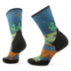 Smartwool Trail Run Targeted Cushion Mountain Print Crew Socks - Womens, Twilight Blue, Large, SW002698G74100L000