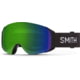 Smith 4D Mag S Snow Goggles, ChromaPop Sun Green Mirror, Black, M007600JX99MK