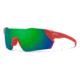 Smith Attack Sunglasses, Matte Red Rock Frame, Chromapop Green Mirror Lens, 2004220Z399X8