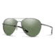 Smith Layback Sunglasses, Matte Gunmetal Frame, Polarized Gray Green Lens, 204062R8060M9