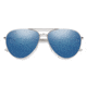 Smith Layback Sunglasses, Silver Frame, ChromaPop Polarized Blue Mirror Lens, 20406201060QG