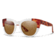Smith Optics Sidney Single Vision Prescription Sunglasses, White Honey Tortoise Block Frame, Polarized, SICPBRWHTBSV
