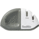 Smith's Sharpeners EdgeGrip Two-Step Sharpener, 4.63in Overall, Carbide Blades And Ceramic Rods, For Use On Straight Edge Knives, Base Designed To Grip Edge Of Counter, 51002