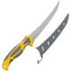 Smith's Sharpeners EdgeSport Boning/Fillet Knife, 11.5in Overall, 6in Satin 420 SS Fillet Blade, Gray And Yellow Tpe Handle, Gray Plastic Blade Cover, Gray and yellow, 51061