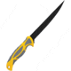 Smith's Sharpeners Lawaia Fillet Knife, 12.5in Overall, 7in Black 420 SS Blade, Gray And Yellow Tpe Handle, Gray Plastic Blade Cover, Gray and yellow, 51093